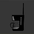 Black Electric Coffee Maker With Open Lid And Glass Carafe For Home Use