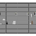 Modern bookcase 3d model