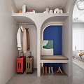 Modern Hotel Guest Room With Unique Ceiling Rock Texture Wall Planet Decoration And Large Bed