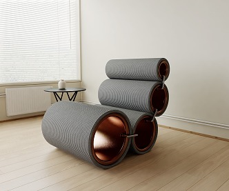 leisure chair pipe chair 3d model