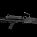 Tactical Military Rifle With Detailed Barrel Magazine Grip And Sight Design
