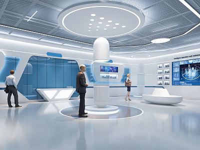 Modern Exhibition Hall Science and Technology Exhibition Hall Experience Warehouse Intelligent Exhibition Hall Enterprise Exhibition Hall Innovation Creative Exhibition Hall model