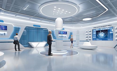 Modern Exhibition Hall Science and Technology Exhibition Hall Experience Warehouse Intelligent Exhibition Hall Enterprise Exhibition Hall Innovation Creative Exhibition Hall 3d model