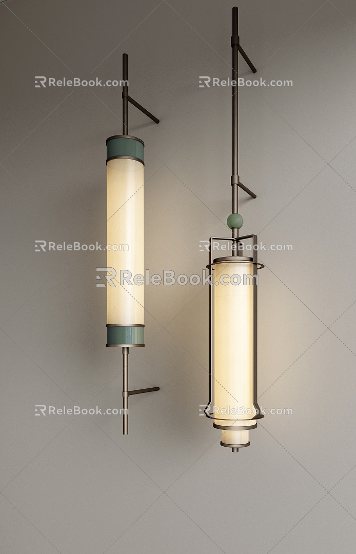 New Chinese Style Wall Lamp Metal Wall Lamp Large Wall Lamp Long Wall Lamp Round Wall Lamp Bedside Wall Lamp 3d model