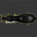 Modern Black Sport Motorcycle With Sleek Design Shiny Exhaust And Gold Wheels