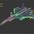 Modern Cosmic Aerospace Craft Featuring Sleek Body Aerodynamic Wings And Red Accents