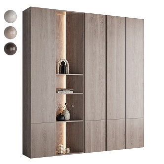 Solid Wood Decorative Cabinet Storage Cabinet 3d model