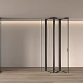 Modern Folding Doors With Glass Panels And Aluminum Frame For Interior Space