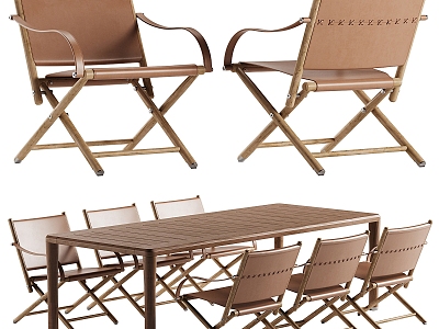 Modern outdoor tables and chairs 3d model