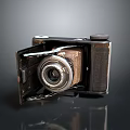 Vintage Electronic Camera With Classic Folding Structure And Retro Design Elements 3d model