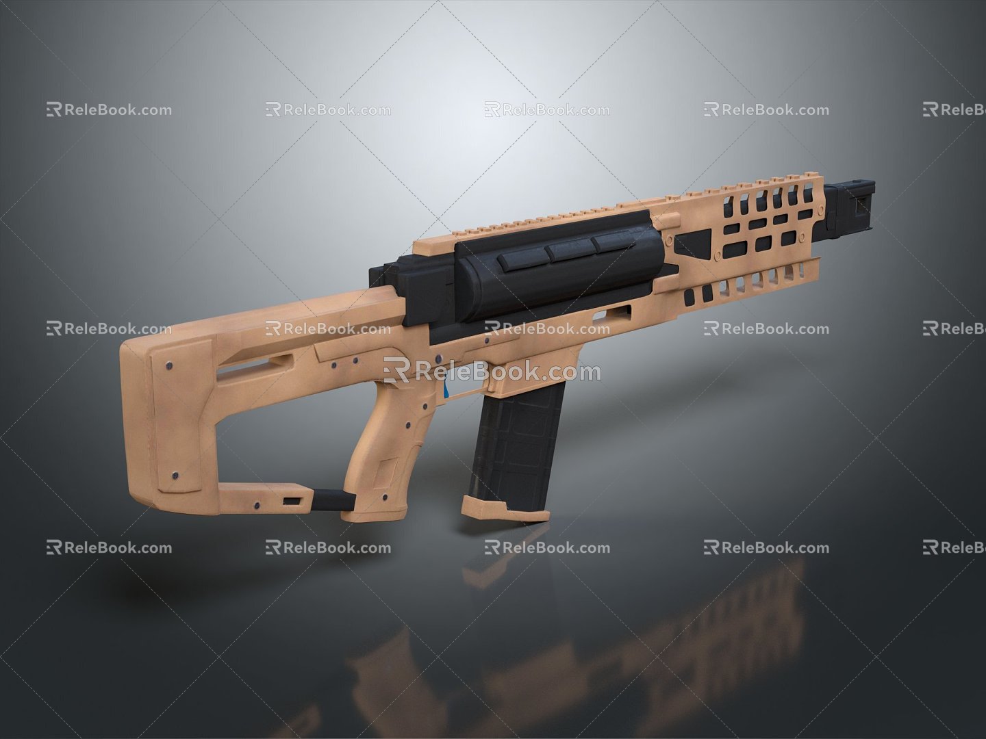 modern gun rifle semi-automatic rifle combat rifle battle rifle 3d model