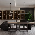 Modern Basement Interior With Sports Car And Stylish Decor