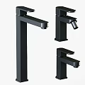 Black Modern Bathroom and Kitchen Faucets with Shower Head and Handheld Taps