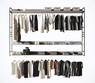 Modern Clothes Hanger Iron Clothes Hanger 3d model