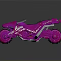 Pink Futuristic Motorcycle With Sleek Design Black Seat And Shiny Wheels