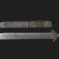 Traditional Weapon Featuring Engraved Blade Ornate Handle And Metal Design