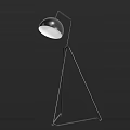 Modern Black Floor Lamp With Tripod Stand And Round White Shade Design