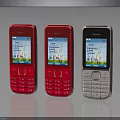 Nokia Feature Mobile Phones in Red and Silver Colors Display Screen
