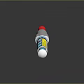 Colorful Cartoon Pattern Marker Pen With Red Cap And White Body For Writing