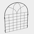 Modern Casement Window Design Featuring Arched Top And Grid Pane Structure 3d model