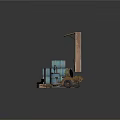 Modern Industrial Interior With Vintage Wooden Barrels Rustic Cart And Shelf