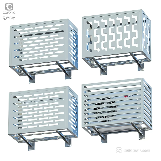 Modern Sofa Set Combination Featuring Metal Frames And Hollow Out Patterns 3d model