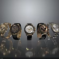Stylish Men's Watches With Various Colors Gold Silver Black Straps And Unique Dial Designs