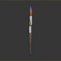 Colorful Paintbrushes As Daily Life Supplies With Orange Blue Green Tips