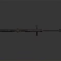 Sniper Rifle Weapon With Scope Bipod Stand And Long Barrel