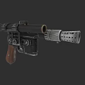 Vintage Weapon With Wooden Grip Scope And Ventilated Barrel Design