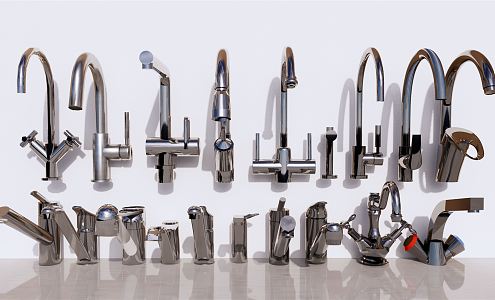 Modern faucet stainless steel faucet basin faucet 3d model