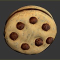 Biscuits Whole Wheat Biscuits Snacks Western-style Baking Food Milk Biscuits Breakfast Biscuits Western-style Snacks 3d model