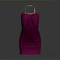 Pink Sling Dress With Fitted Silhouette And Ruched Bodice Design