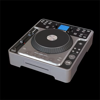 Professional Headphone Audio DJ Mixer Controller with Turntable Control Buttons and LCD Screen 3d model