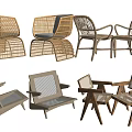 Modern Wicker And Wooden Frame Lounge Chairs With Comfortable Design And Various Styles