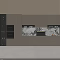 Modern Kitchen Wine Cabinet Design With Wooden Cabinets And Glass Door Storage