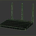 High Performance Wireless Router With Three Antennas Black Textured Design For Home Network Connectivity