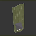 3D Farm Layout With Red Building Green Planting Fields And Boundary