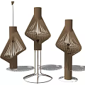 Modern lamp combination woven table lamp chandelier combination 3d model
