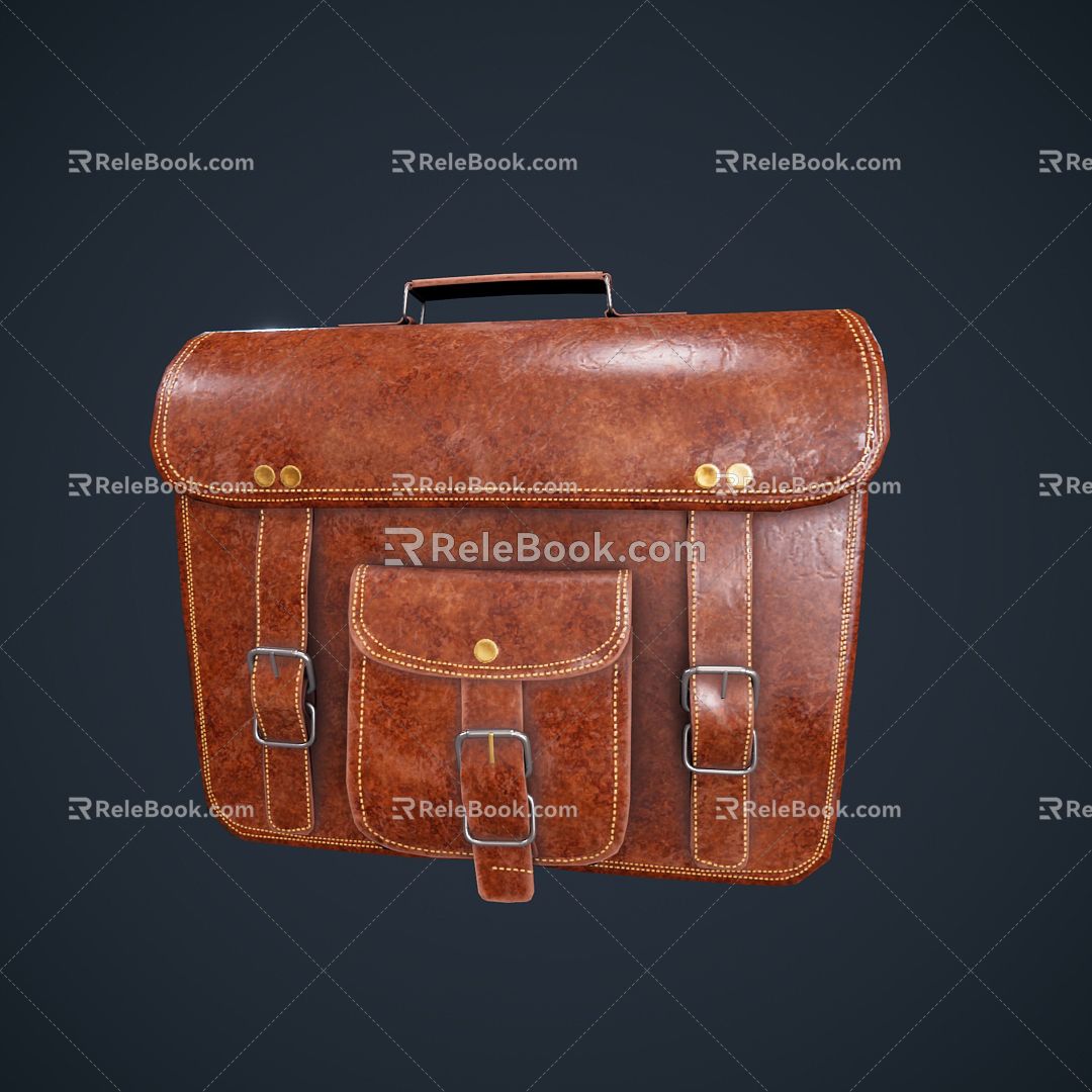 Modern Briefcase Modern Bag Briefcase Handbag Leather Bag Schoolbag Backpack 3d model