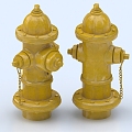 Fire hydrant fire extinguishing equipment safety equipment 3d model