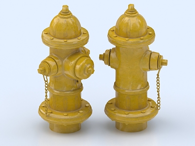 Fire hydrant fire extinguishing equipment safety equipment 3d model