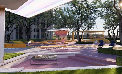 Modern children's play area Discounted children 3d model