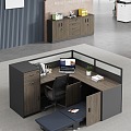 Modern Desk Staff Desk Staff Desk Workstation Folding Bed Screen Desk Folding Bed Desk 3d model