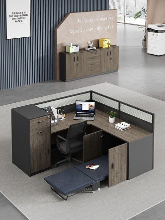 Modern Desk Staff Desk Staff Desk Workstation Folding Bed Screen Desk Folding Bed Desk 3d model