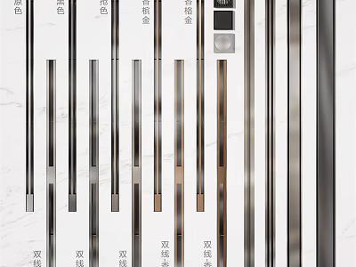 Modern Bathroom Accessories With Brushed Stainless Steel And Multiple Color Options 3d model