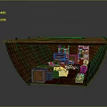 Industrial Interior Storage Space With Wooden Crates Metal Barrels And Pipes