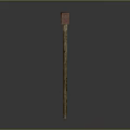 Hardware Tool Red Hammer with Wooden Handle on Grey Background