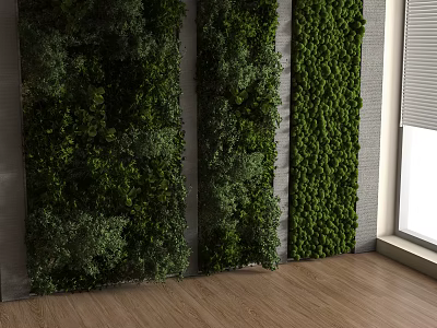 Modern Plant Wall 3d model