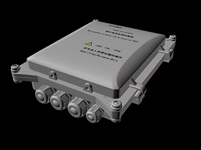 Tech Exhibition Hall Featuring Advanced Industrial Electronic Control Device With Metal Casing And Multiple Interfaces 3d model